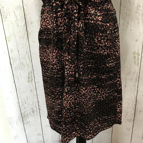 Apt 9 sleeveless mini length dress.  Size Large.  Black, brown, peach, gold - Picture 3 of 11